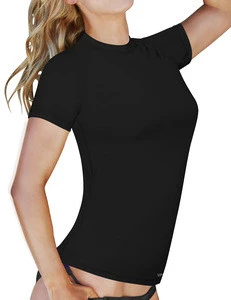 Custom Printed Design Your Own Blank Short Sleeve Rash Guard for Women