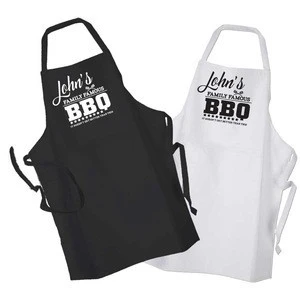 custom printed promotional reusable cotton bib kitchen cooking apron