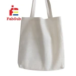 Custom printed tote shopping bag heat transfer Sublimation linen cotton bags