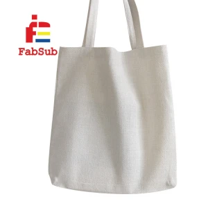 Custom printed tote shopping bag heat transfer Sublimation linen cotton bags