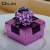 Import custom shiny gold wedding candy packing box gift box with flower attached from China