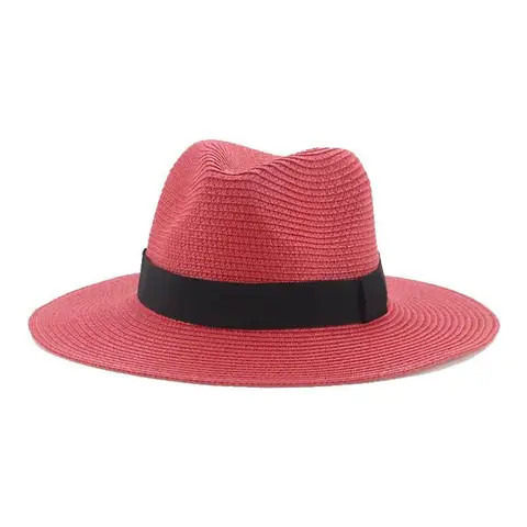 Custom Sunscreen Travel Seaside Vacation Western Straw Hat Straw Hat Women Men Straw Fadora Hats