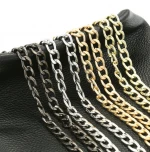 Customized ladies bag metal flat chain hardware chain clothing accessories DIY plating