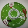 Customized Melamine Chip and Dip  Tray Christmas Design  OEM Divided Snack Tray  Plastic Dinnerware
