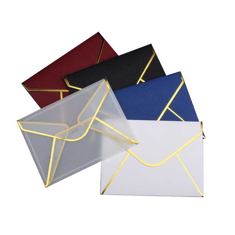 Customized Printing Open Side Handmade Paper Envelope Wholesale Factory Envelope With Gold Edge For Packaging