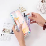 Customized Waterproof PVC Laser Creative Pen Case School Student Colorful Pencil Case