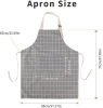 Cute Cooking Drawing Crafting Sublimation Cotton Linen Waterproof Bib Kitchen Japanese Apron With Pockets