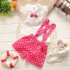 Cute new born baby girl summer clothes sets baby girl outfits blue Red dot shorts and pant from China Zhejiang Huzhou