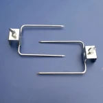 Cyprus BBQ accessory Stainless Steel Grill Chicken Rotisserie Forks Charcoal BBQ Fork with 2 Spikes