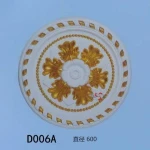 Decorative cornice prices moulding carving gypsum plaster with golden flower