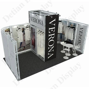 Detian offer one side open exhibition booth design simple and portable trade show display stand with customized design