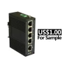 DIN Rail media converter 12v-36vdc outdoor industrial ethernet network switch