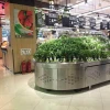 Customized Supermarket Grocery Shop, Humidifier, Sprinkler, Stainless Steel Vegetable & Fruit Display Shelves