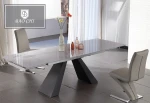 Dining Room Furniture new style glass top Indoor modern dining table set
