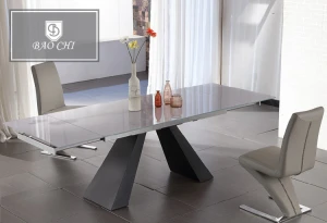 Dining Room Furniture new style glass top Indoor modern dining table set