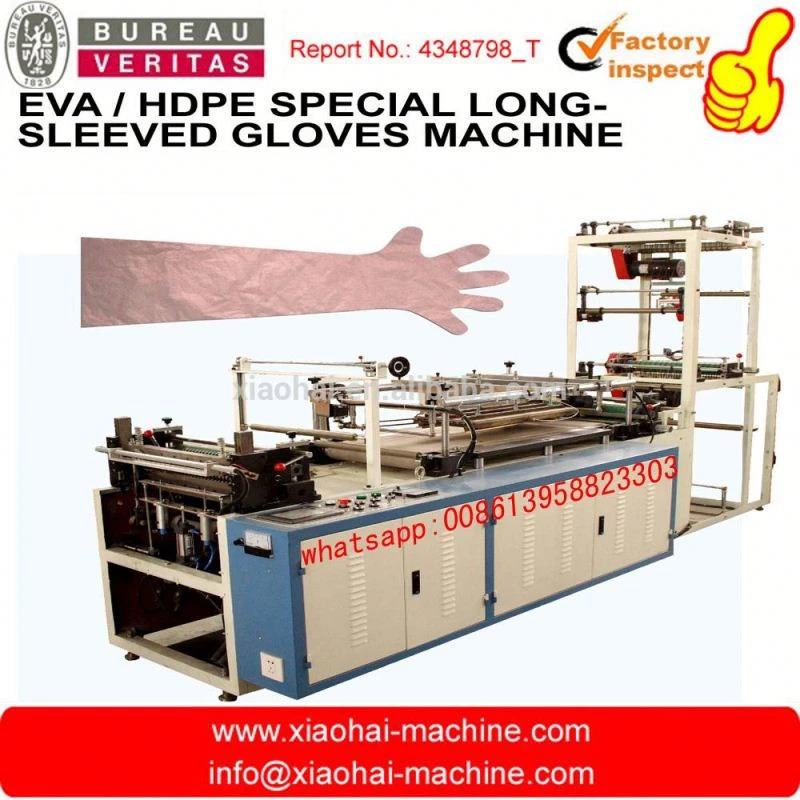 Disposable Plastic Long Sleeve Glove Making Machine