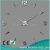 DIY Modern Fashion Art Design 3D EVA Silver Mirror Large acrylic Digital  Wall Clock Home Decor horloge reloj pared