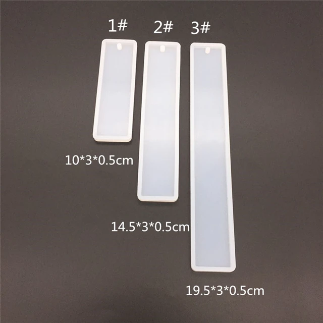 DIY Transparent Resin Casting Jewelry Mold Rectangle Silicone Bookmark Molds