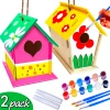 DIY wooden Bird House Toy 25 Pack Set Childrens Painted Graffiti Birdhouse Cage