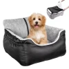 Dog Car Seat for Small Dog Puppy Pet Booster Seats Fully Detachable and Washable Dog Bed Clip-On Safety Leash