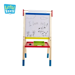 Double Faced Sketchpad Magnetic Wooden Art Easel Kids For Painting With Adjustable Height