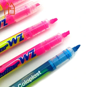 Double sided 2 in 1 fluorescent highlighter pen