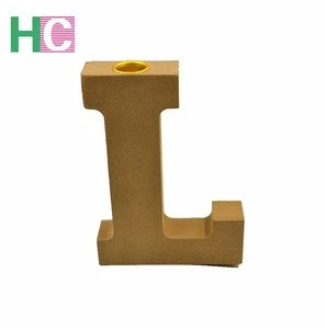 Dropshipping 26 Letters Shape Wooden Candle Holder for Home Decoration