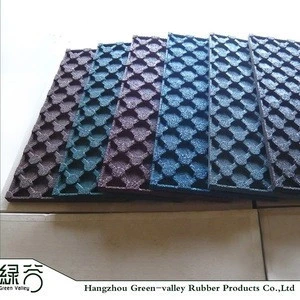 Dual-face rubber paving tiles rubber mat for outdoor playground