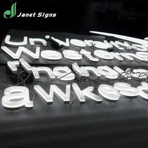 durable and eco-friendly brushed/painted/mirror custom business logo signs