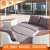 Import Durable Outdoor Wicker Double Day Bed PE Rattan Sofa Furniture Round Bed from China