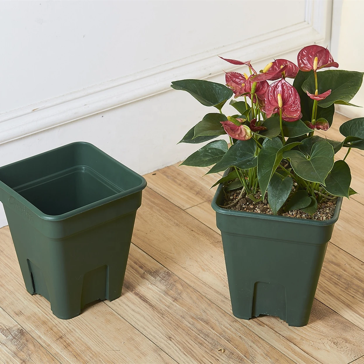 Durable Root Control Plastic Gallon Pot, Square Flower Planting Pot