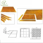 Durable wooden outside event bride and groom panels wedding portable dance floor