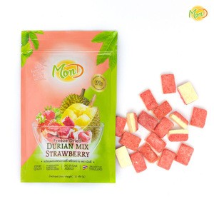 Durian Strawberry Mix Freeze Dried Fruit  Hight Quality From Thailand (50g/pack , Carton of 65 Packs)m