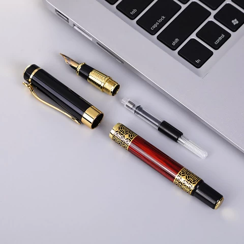Eacajess High Quality Luxury Business Gift Set Metal Pen Custom Logo Fountain Pen