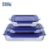EASYLOCK 9x13/13x9 Large Ovenproof Glass baking Dish/Pan/Tray for Oven