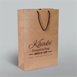 Eco friendly slogans coated kraft paper food bag