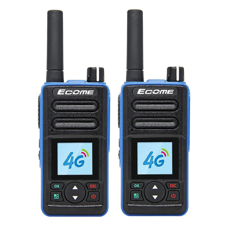 Ecome ET-A43 recordable 200km long range cellphone walkie talkie 4G android zello poc radio 2pcs
