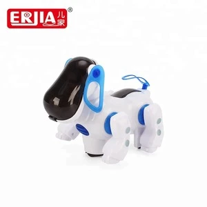 Educational battery operated smart plastic musical robot dog with light