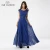 Import Elegant cap sleeve lace vestidos de fiesta, gala guangzhou evening dress with pearls from China