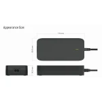 Europe standard 54.6V 3A li ion battery charger with phylion 5pin square connector