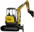 Import EZ17 Mini excavator digger  0.8T Small Digger 1 Ton 1.5Ton 1.7Ton 2Ton Excavator With Rubber Track from China
