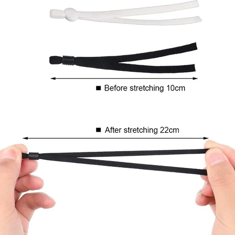 Factory 5mm 6mm 7mm 8mm 9mm 10mm 12mm High Elastic Spool Black/White Elastic Rope ear Loop Flat Elastic Band