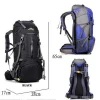 Factory 60L 50L Hiking Backpack with shoe compartment Outdoor Sport Travel Waterproof Climbing Camping Hiking Backpack