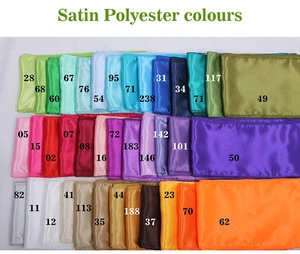 Factory cheap satin cocktail table cloth with colourful sash for wedding polyester white bar table cover customized