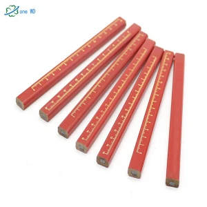 Factory custom wholesale high quality red carpenter HB pencils