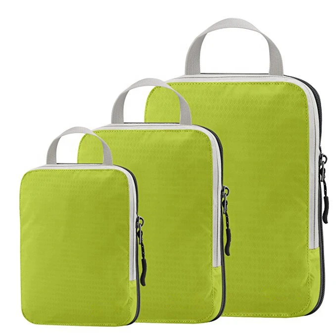 Factory Customised Lightweight Nylon Travel Packing Cubes Compression Organizers