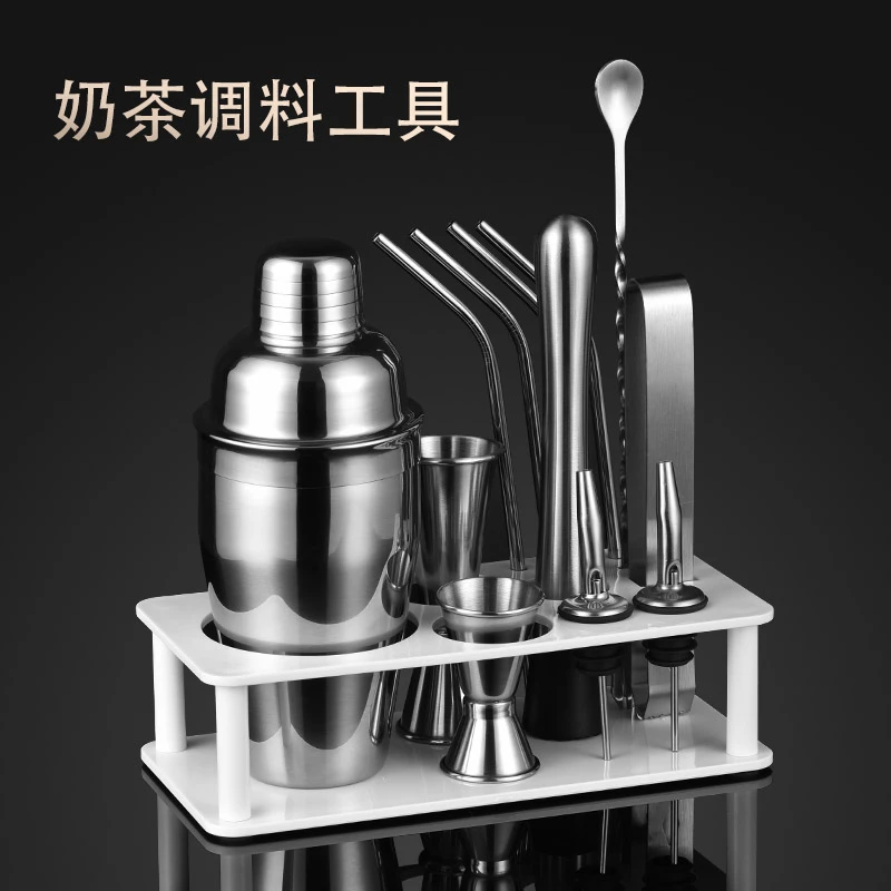Factory Direct 700ml Stainless Steel shaker set with acrylic Stand