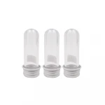 Factory Direct Price 6ml clear pet plastic test tube with screw for shoelace packaging