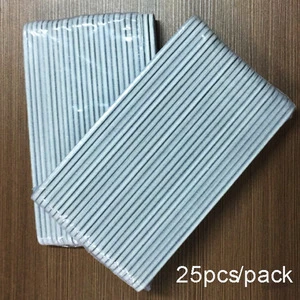 Factory direct sales custom printed nail file with logo eva zebra,80 100 180 240 grid professional disposable zebra nail file
