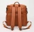 Import factory directly supplier diaper backpack,low MOQ brown vegan leather diaper bag backpack baby changing bag for mom and dad from China